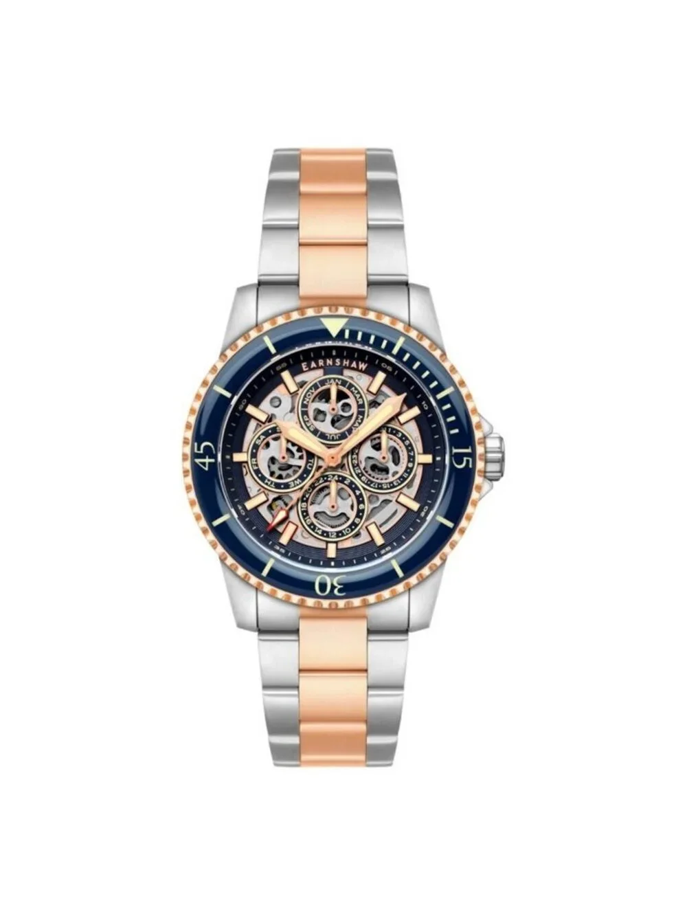 NWT Thomas Earnshaw Duncan Automatic Blue Dial Men's Watch
